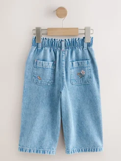 Denim - Jeans met bloemenprint (3mnd-7jr)