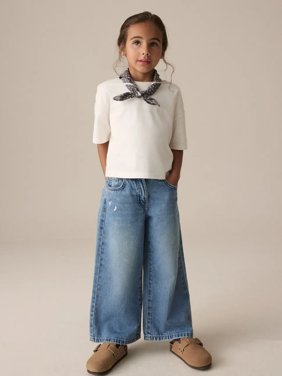Denim - Jeans met extra wijde pijpen (3-16jr)