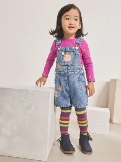 Denim - Set met kosmische tuinbroek (3mnd -7jr)