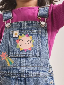Denim - Set met kosmische tuinbroek (3mnd -7jr)
