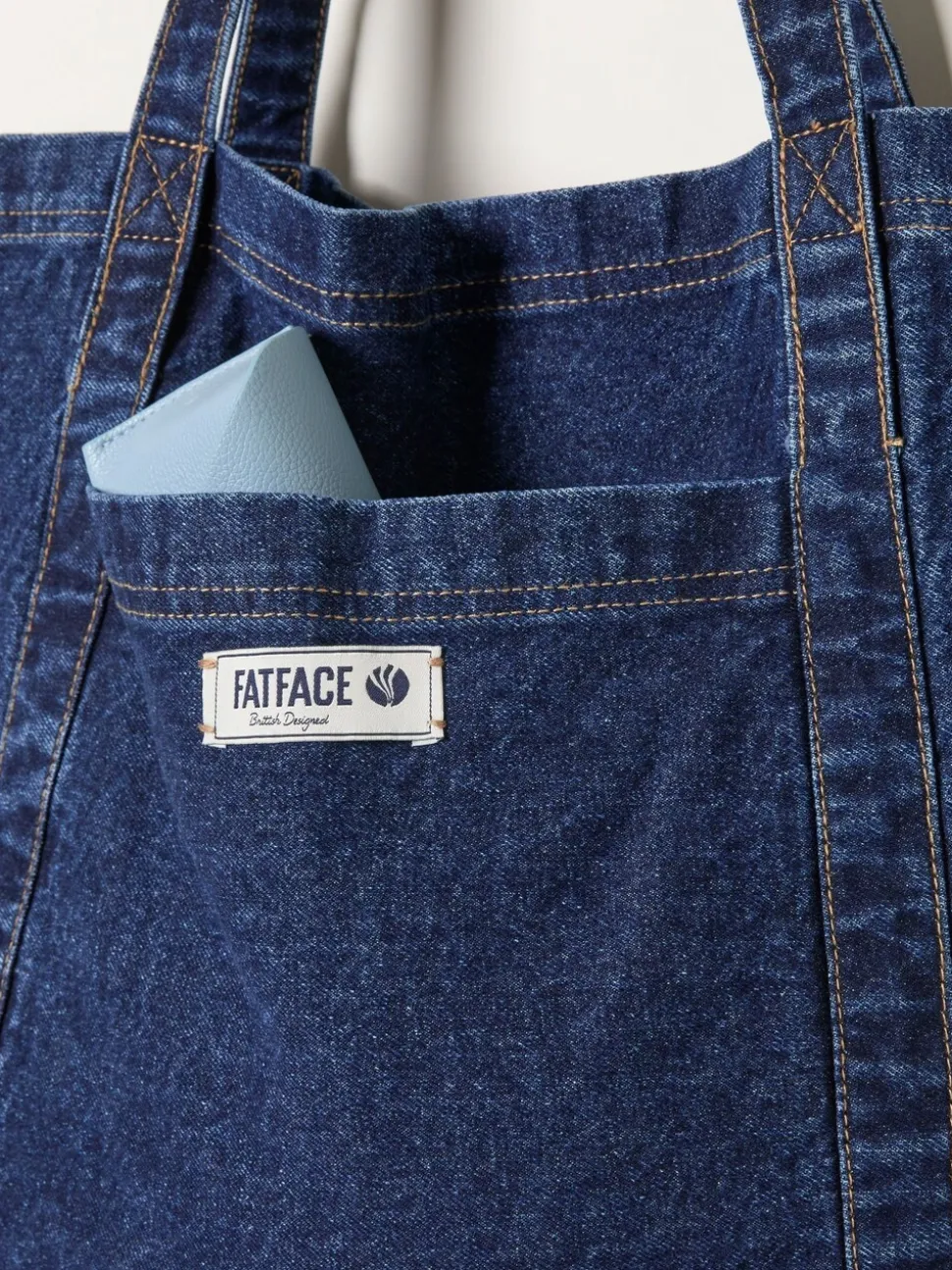 Denim donkerblauw - FatFace Pocket 100% Cotton Tote Bag