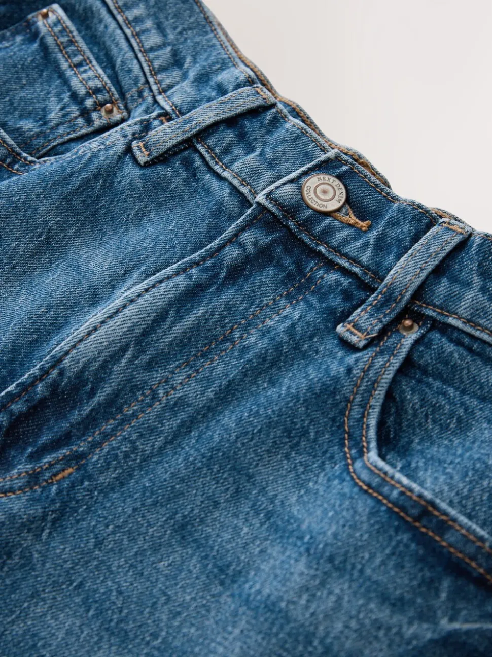 Denim donkerblauw - Mom Comfort Jeans met Stretch Column