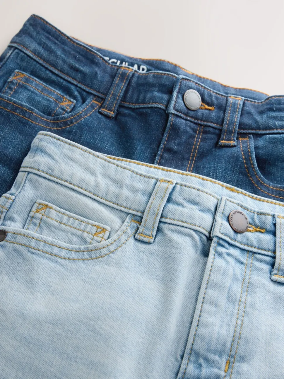 Denim Donkerblauw/Bleek - Stretchjeans 2 stuks (3-17jr)