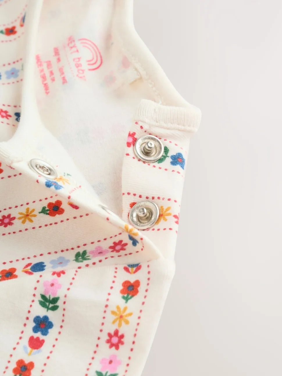 Denim met borduursel - Set van bretelbroek en bodysuit met lange mouwen 2 -delig (0mnd -3jr)
