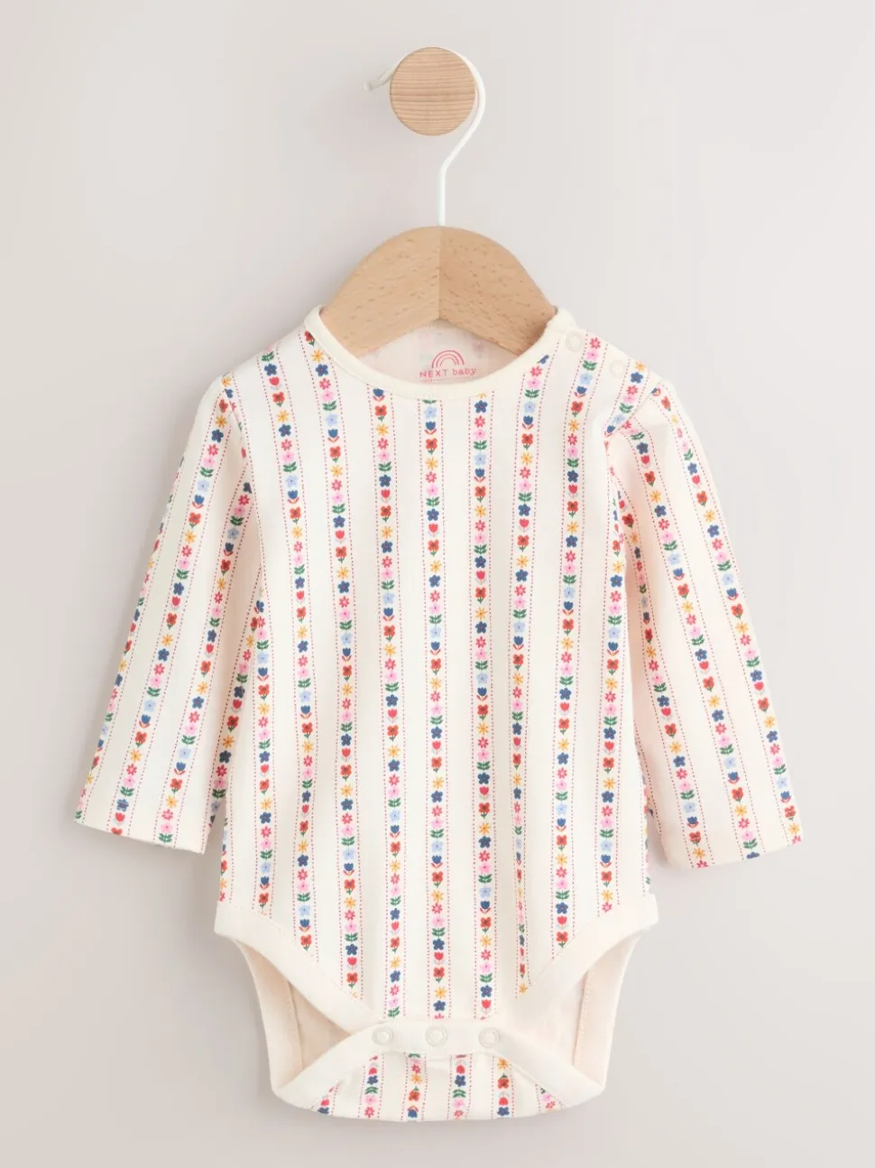 Denim met borduursel - Set van bretelbroek en bodysuit met lange mouwen 2 -delig (0mnd -3jr)