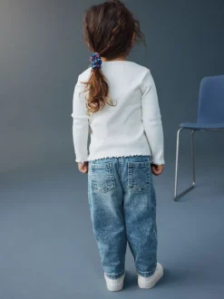 Denim met halve wassing - Mom jeans (3 mnd-7 jr)