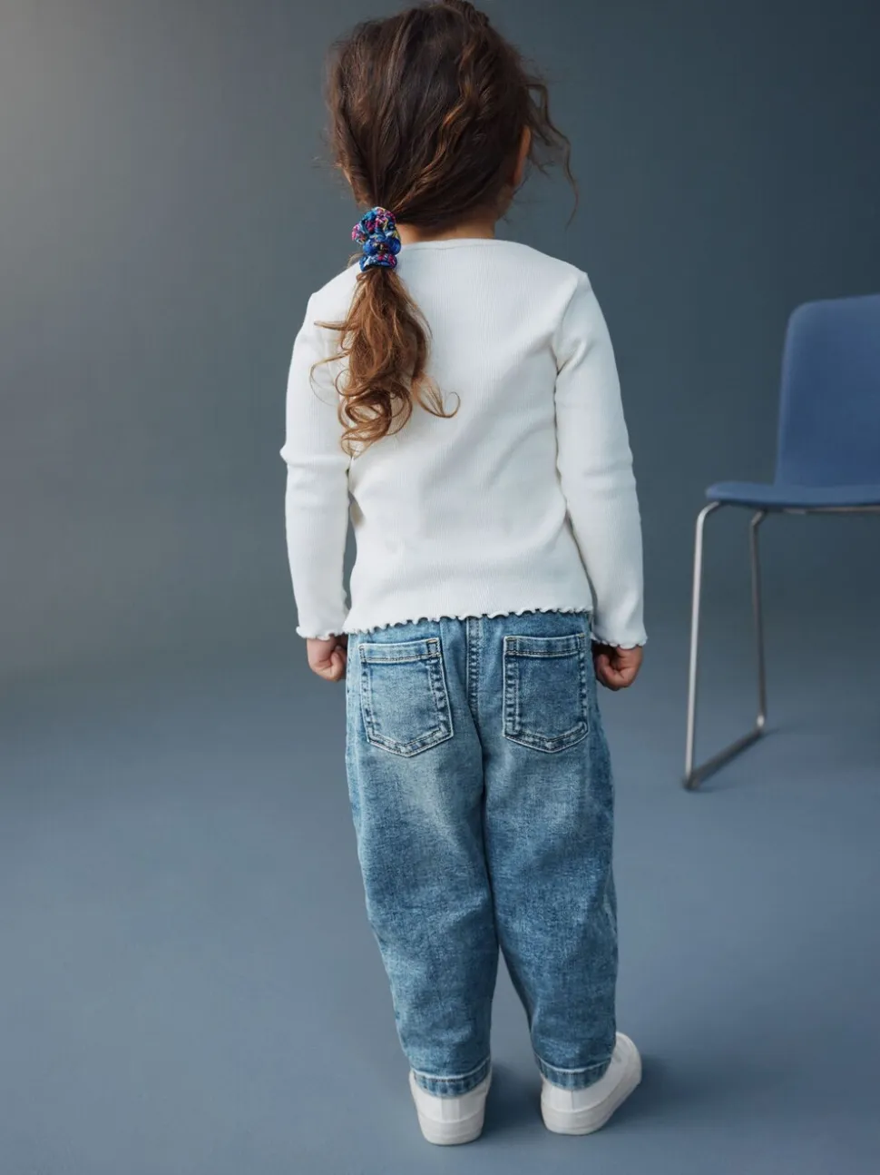 Denim met halve wassing - Mom jeans (3 mnd-7 jr)