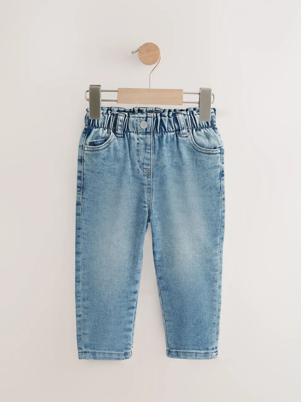 Denim met halve wassing - Mom jeans (3 mnd-7 jr)