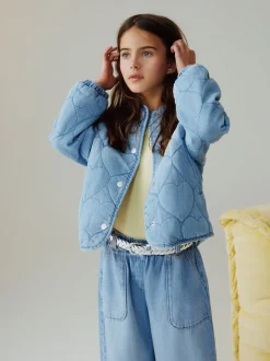 Denim met hartjes - Quilted Jacket (3-16yrs)