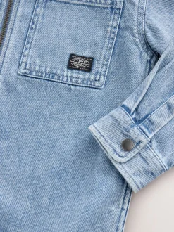 Denim met lichte wassing - Overshirt 100% Cotton Zip Through Hoodie (3-16yrs)