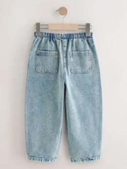 Denim tint - Barrel jeans met elastische taille (3-16jr)