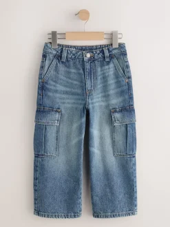 Denim tint - Superwijde Denim Cargobroeken (3-16jr)