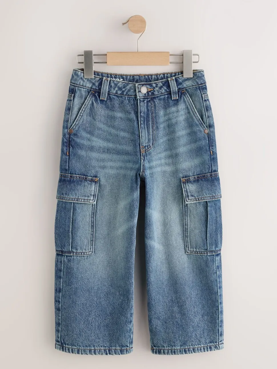 Denim tint - Superwijde Denim Cargobroeken (3-16jr)