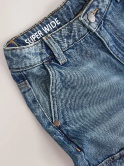 Denim tint - Superwijde Denim Cargobroeken (3-16jr)