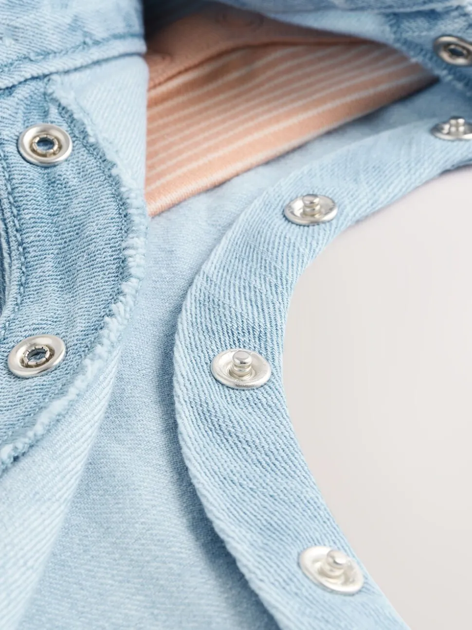 Denimblauw - Babyset van tuinbroek en rompertje (0mnd-2jr)