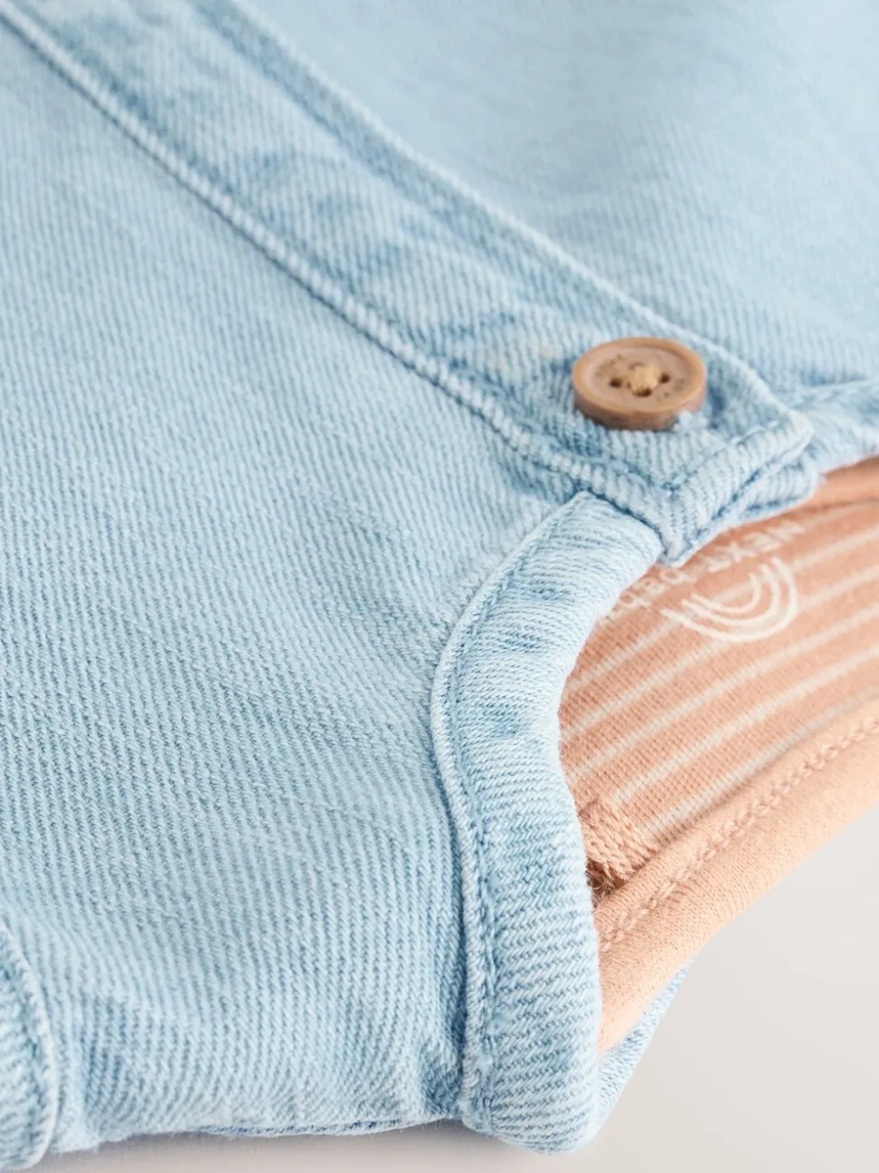 Denimblauw - Babyset van tuinbroek en rompertje (0mnd-2jr)
