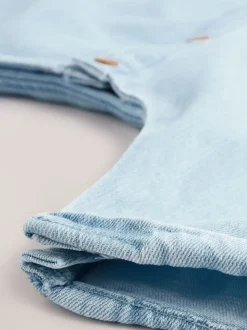 Denimblauw - Babyset van tuinbroek en rompertje (0mnd-2jr)