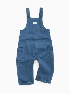 Denimblauw - MORI Supersoft Dungarees