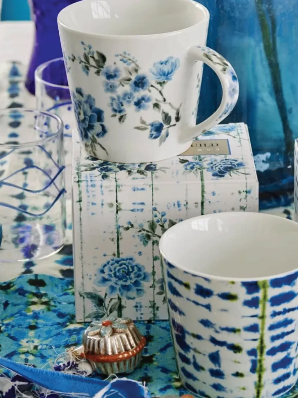 Designers Guild Set of 4 Kyoto Flower Mugs