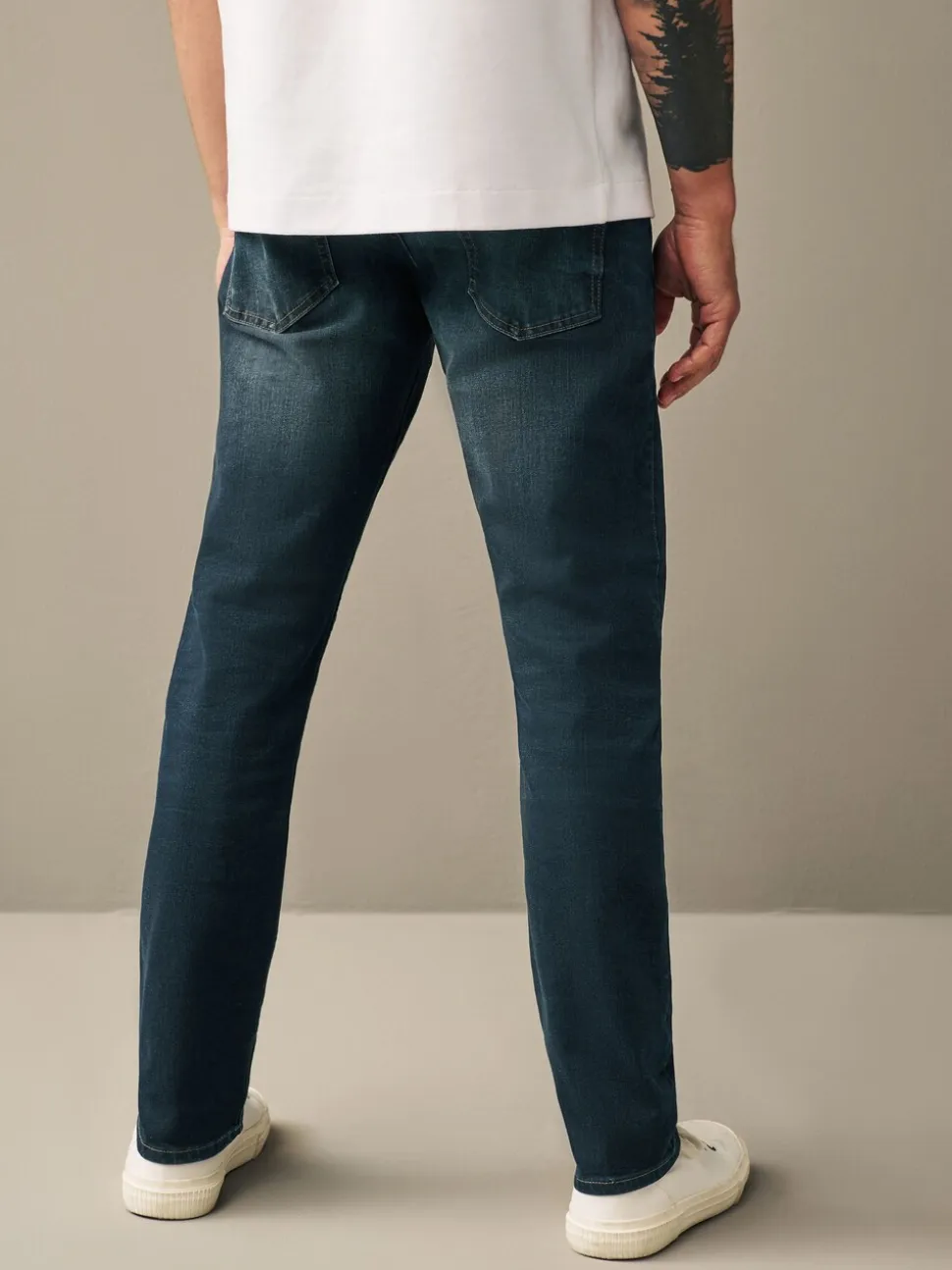 Diepblauw - Slim Fit - Authentieke stretch denim jeans