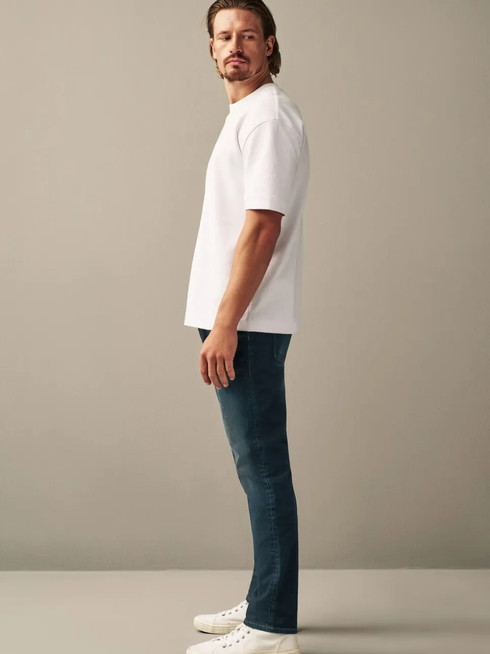 Diepblauw - Slim Fit - Authentieke stretch denim jeans