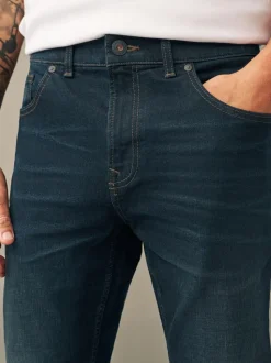 Diepblauw - Slim Fit - Authentieke stretch denim jeans
