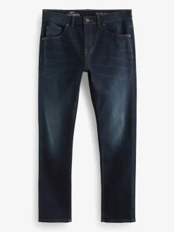 Diepblauw - Slim Fit - Authentieke stretch denim jeans