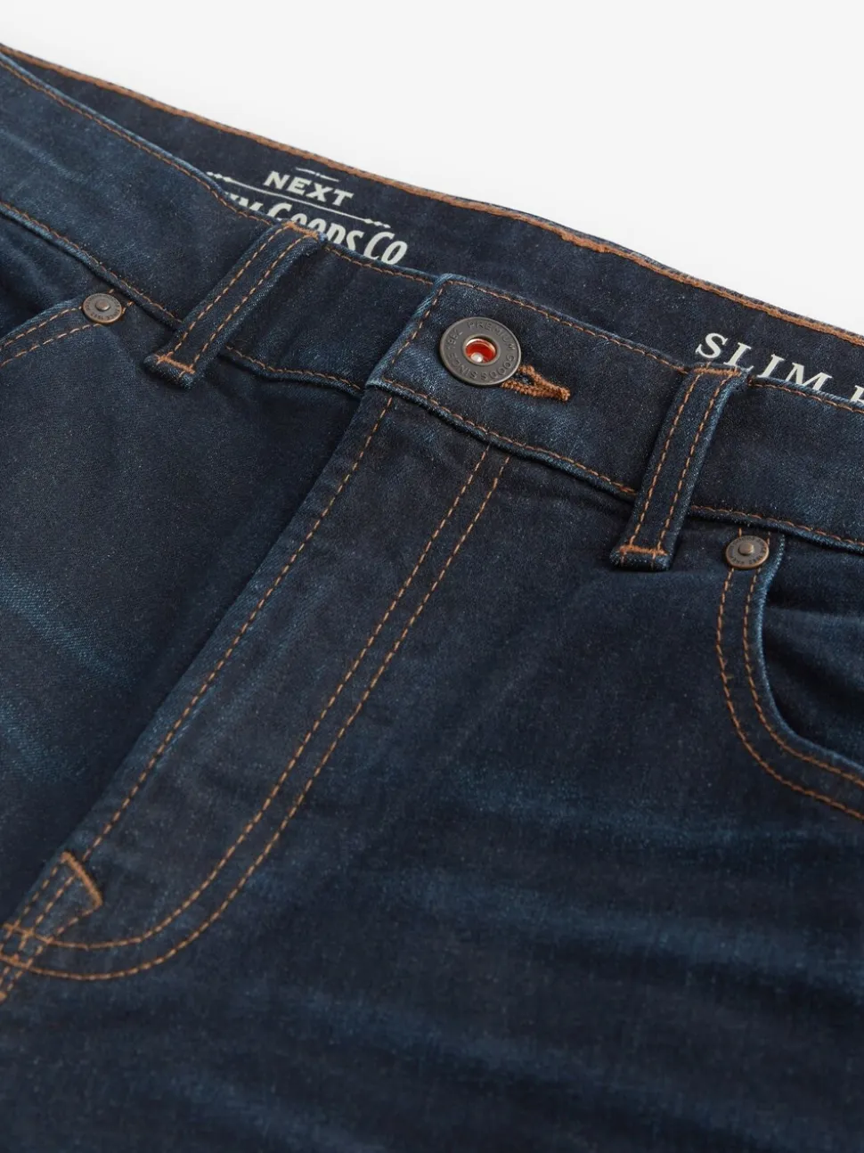 Diepblauw - Slim Fit - Authentieke stretch denim jeans