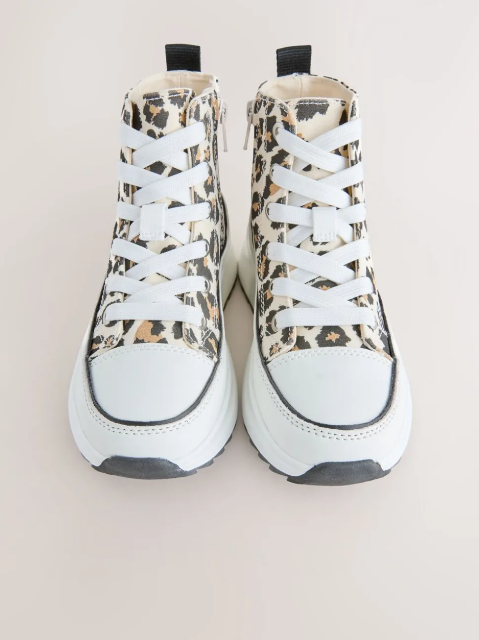 Dierenprint - Extra Chunky Lace-Up With Zip Trainers
