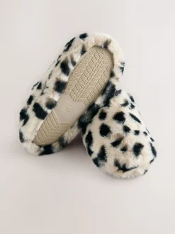 Dierenprint - Pantoffels met imitatiebont