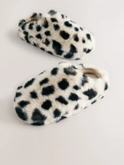 Dierenprint - Pantoffels met imitatiebont