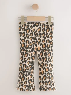 Dierenprint - Set van 5 flared leggings (3mnd-7jr)