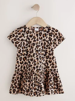 Dierenprint - Short Sleeve Cotton Dress (3mths-8yrs)