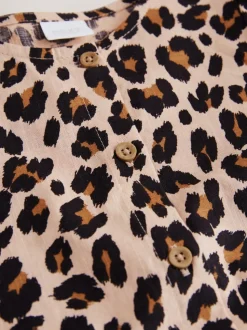 Dierenprint - Short Sleeve Cotton Dress (3mths-8yrs)