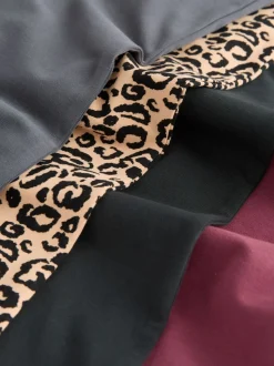 Dierenprint/Rood - Uitlopende legging (3-16jr)