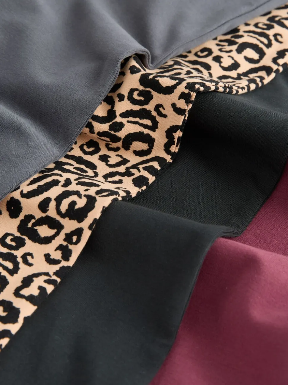 Dierenprint/Rood - Uitlopende legging (3-16jr)