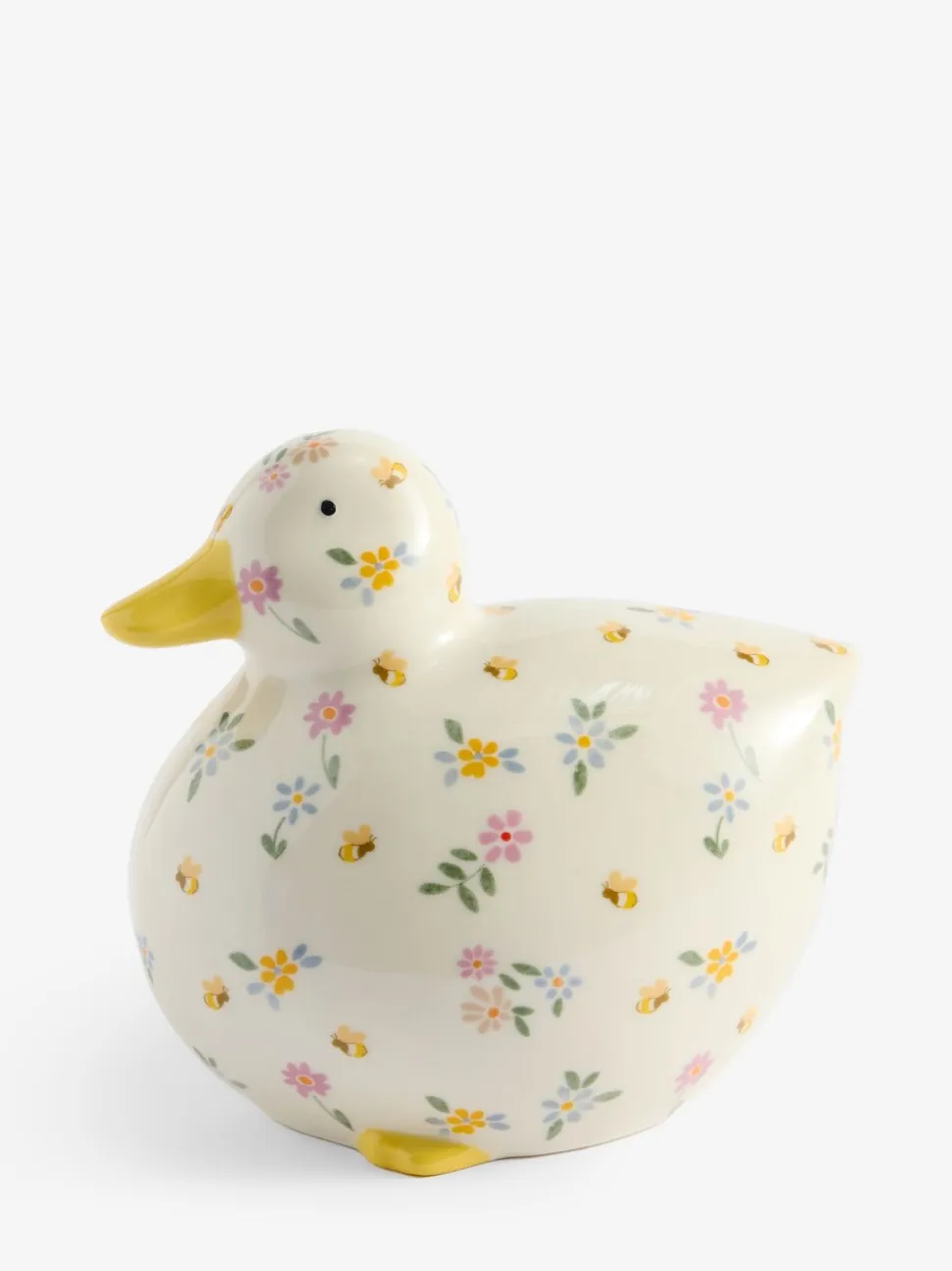 Ditsy Floral Ceramic Duck Ornament