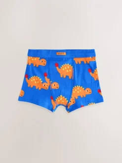 Diverse kleuren met dinosaurusprint - Set van 7 boxershorts met zachte tailleband (1,5-10 jr)