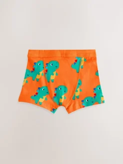 Diverse kleuren met dinosaurusprint - Set van 7 boxershorts met zachte tailleband (1,5-10 jr)