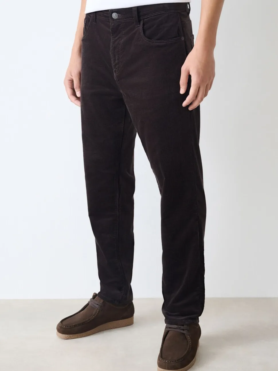 Donker bordeauxrood - Motionflex Corduroy Stretch Trousers