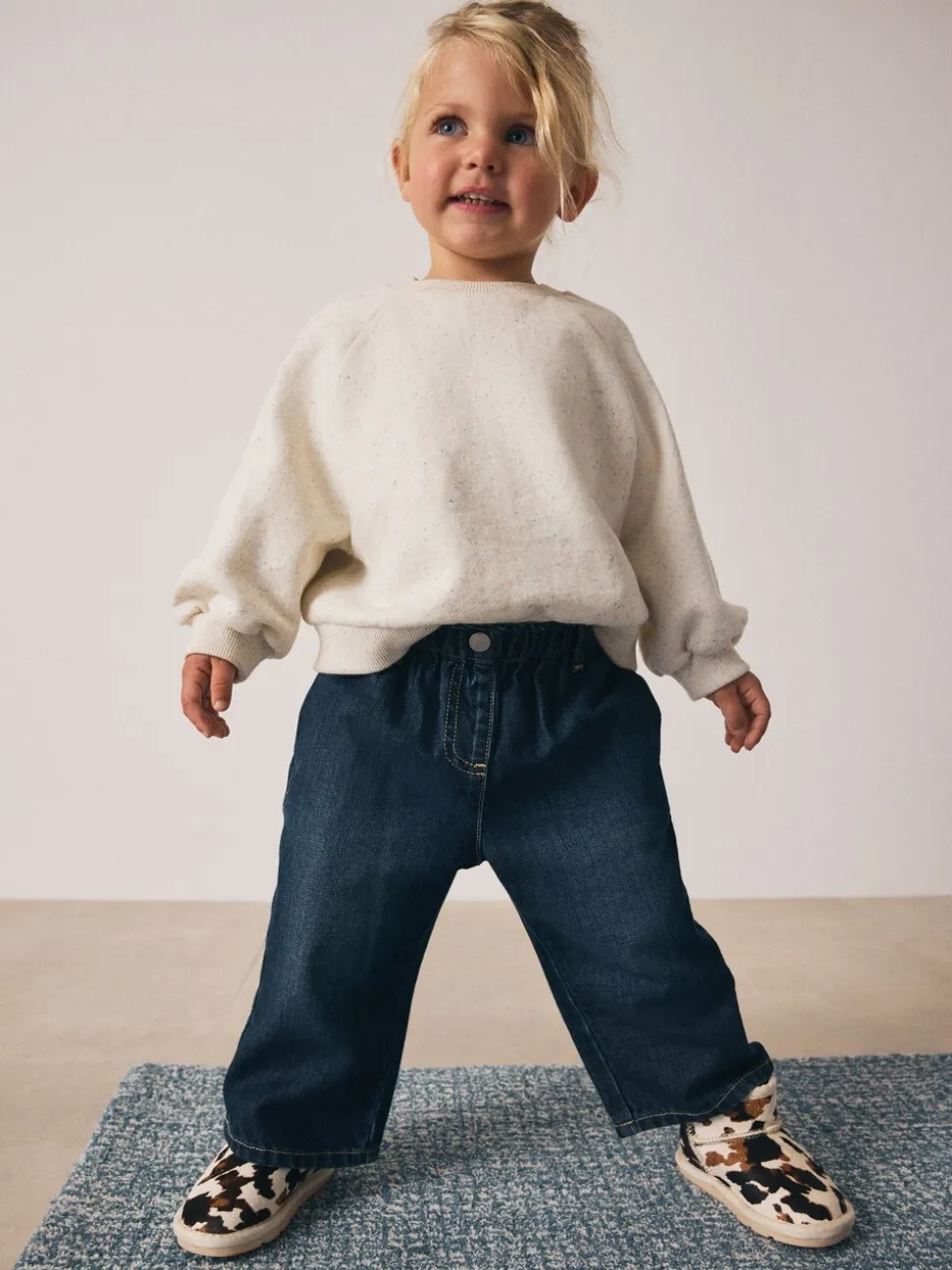 Donker gewassen denim - Jeans met wijde pijpen (3 mnd-7 jr)