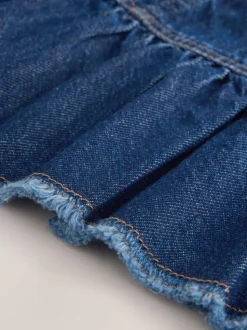 Donker gewassen denim - Katoenen rok (3-16jr)