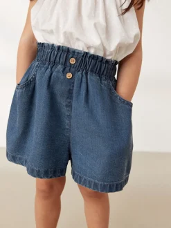 Donker gewassen denim - Short met knopen (3 mnd-7 jr)