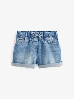 Donker gewassen denim - Short met elastische taille (3 mnd- 10 jr)