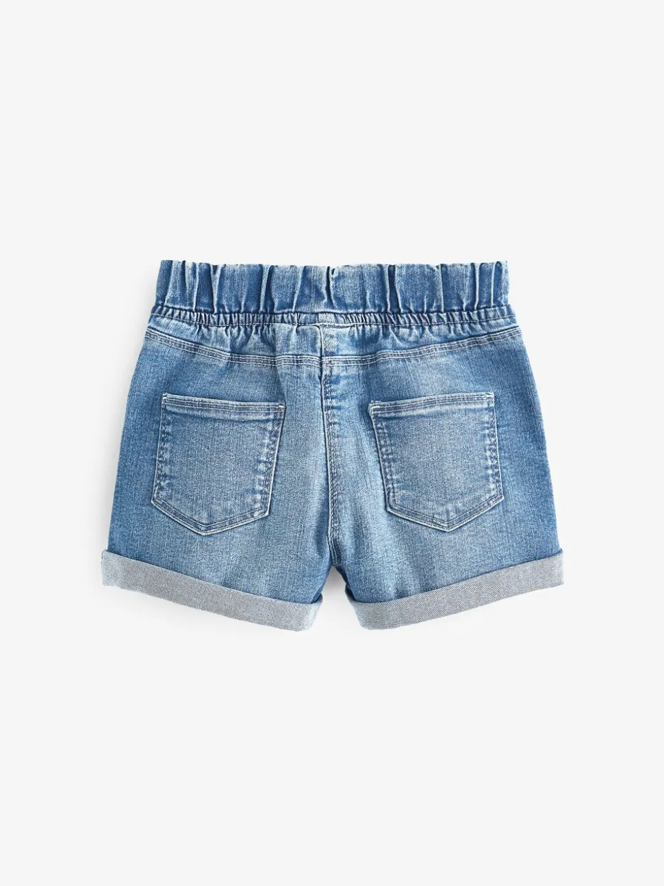 Donker gewassen denim - Short met elastische taille (3 mnd- 10 jr)