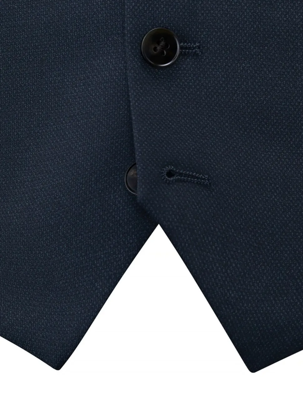 Donker marineblauw - Enkele knoop - Skopes Harcourt gilet maatpak met enkel rij knopen