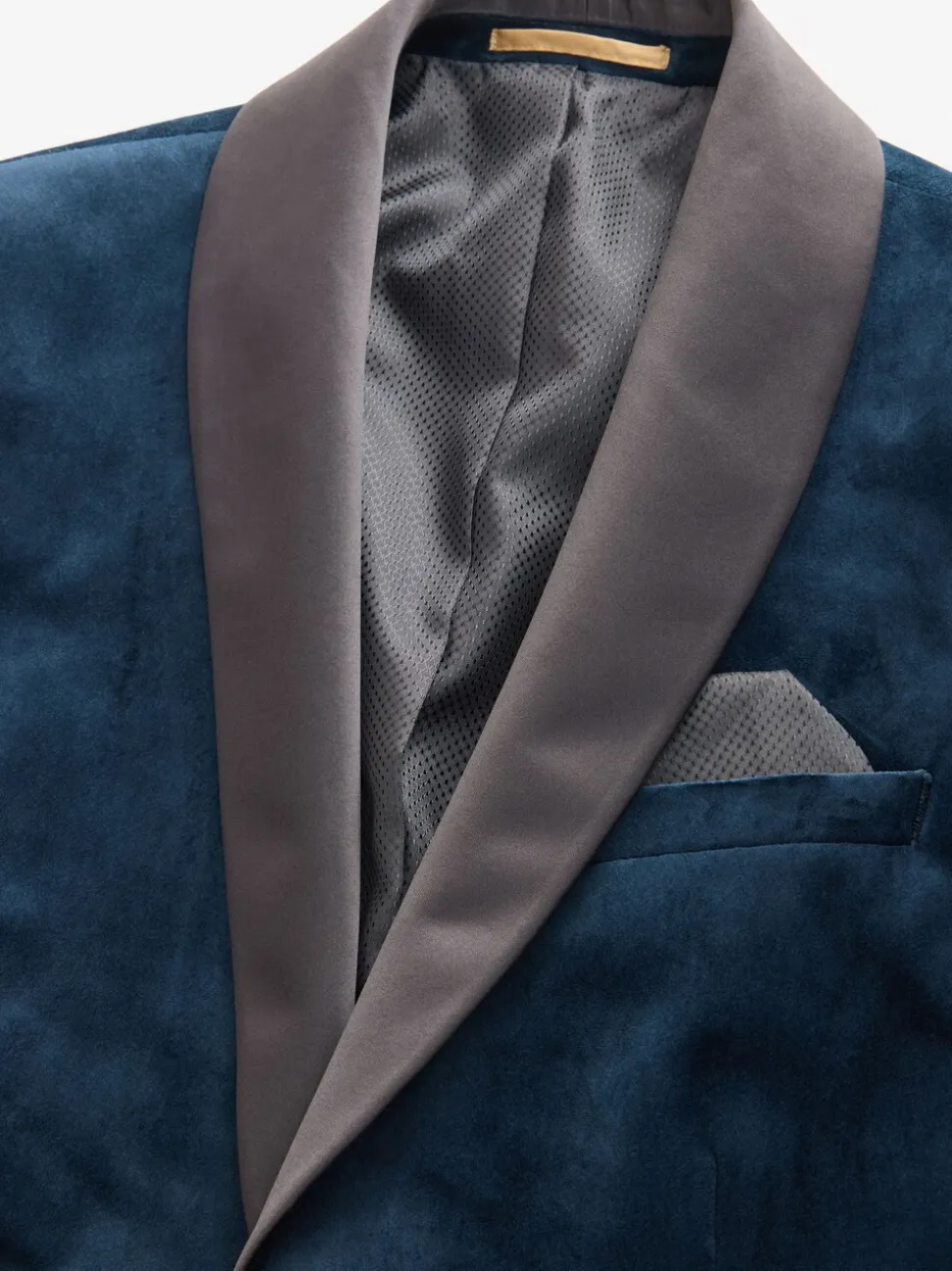 Donker marineblauw - Normale Pasvorm - Fluwelen blazer