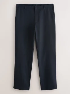 Donkerblauw - 2 Modieuze broeken zonder bandplooi