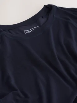Donkerblauw - Active Crew Neck Short Sleeve T-Shirt