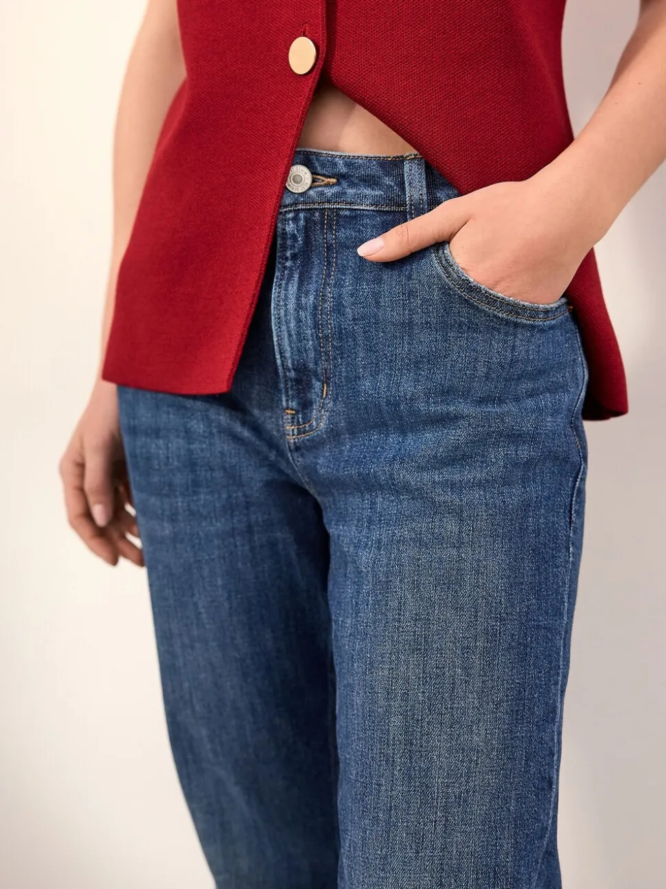 Donkerblauw - Authentieke jeans met bootcut